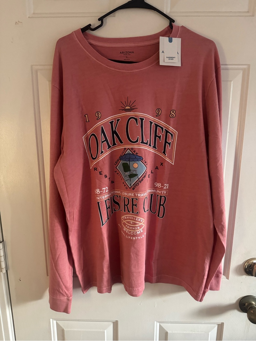 Arizona Jean Company Men's Oak Cliff Graphic Long Sleeve Tee - Rose